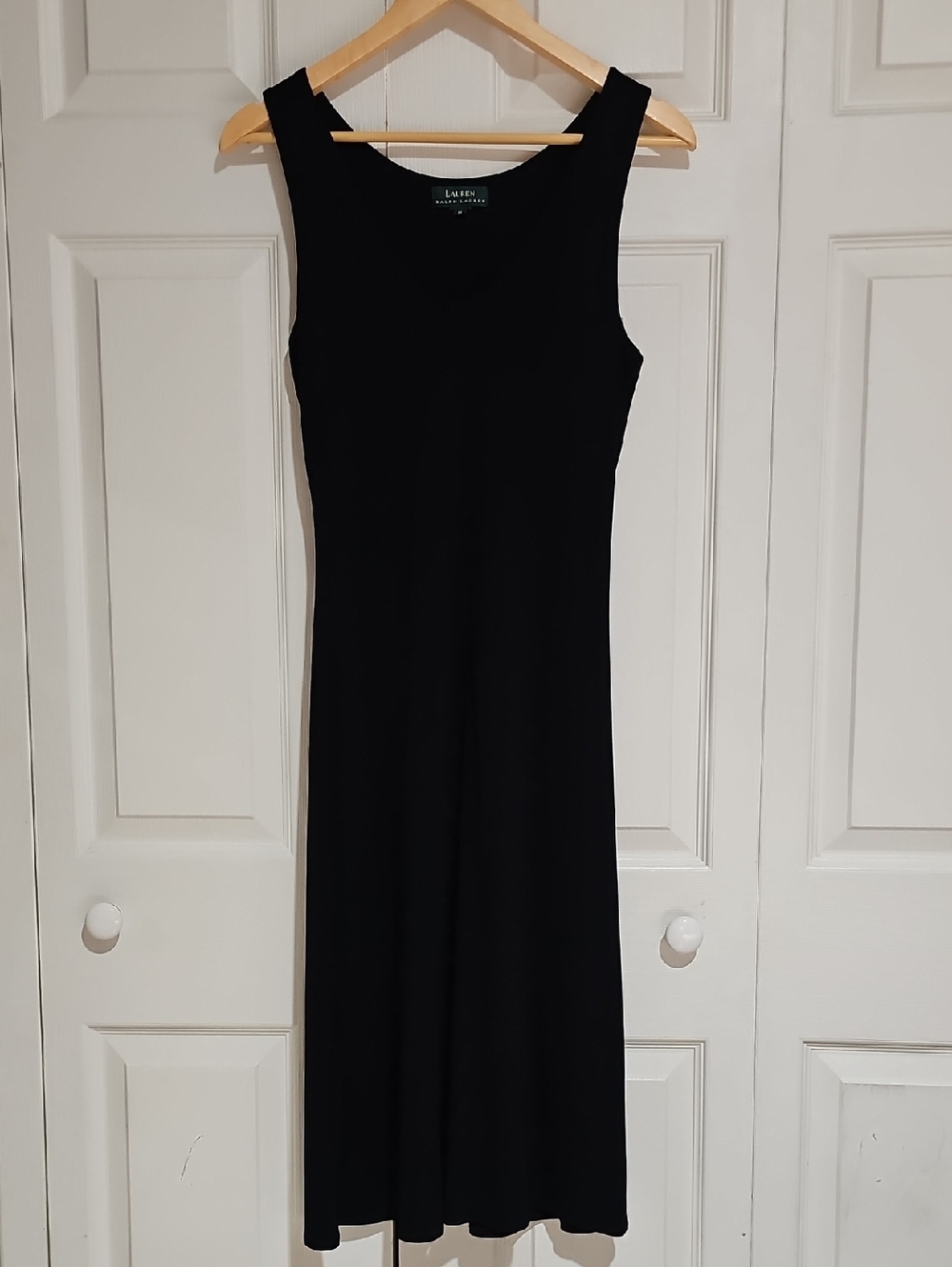 ✨ Lauren Ralph Lauren Sleeveless Midi Dress – Black Size M